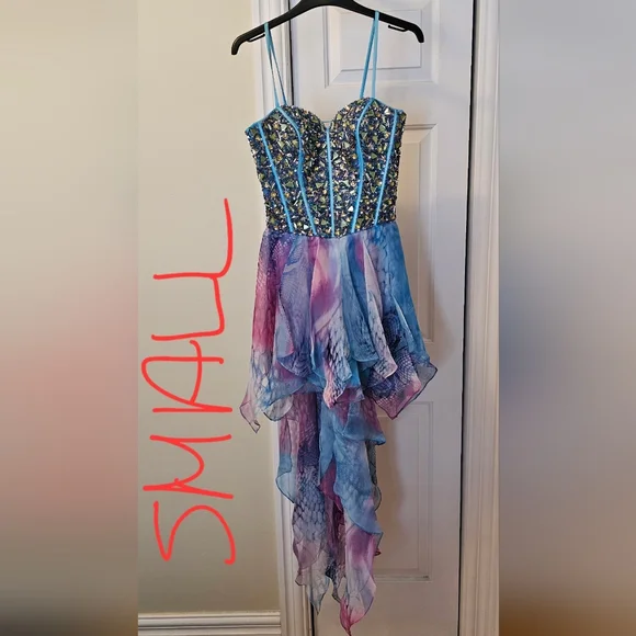Joseph Ribkoff Multicolor Strapless Prom Dress - Picture 1 of 1